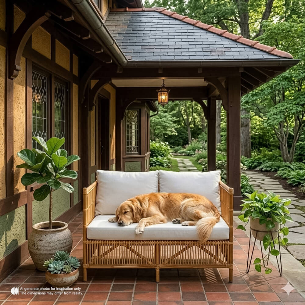 โซฟา 2 ที่นั่ง หวายแท้ PISAMAI รุ่น TARZAN SOFA แนว HOMIE COTTAGE โซฟานั่งเล่น ขนาด 126*76*90 CM สีธรรมชาติ